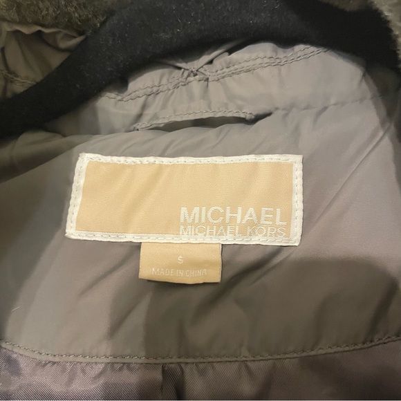 MICHAEL KORS Down Filled Quilted Puffer Parka Coat - Gray Size S - Picture 5 of 12